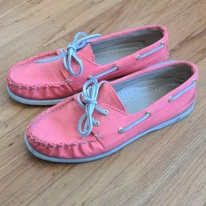 Sperry for J.Crew Pink Boat Shoes